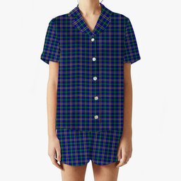 ScotsTee Shop Scottish Weir Modern SC Women's Short Sleeve Short Set Tartan Pyjama Set