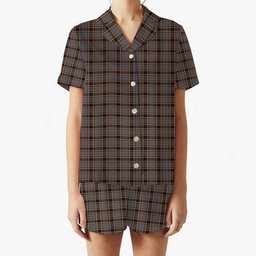 ScotsTee Shop Scottish Thomson special grey Women's Short Sleeve Short Set Tartan Pyjama Set
