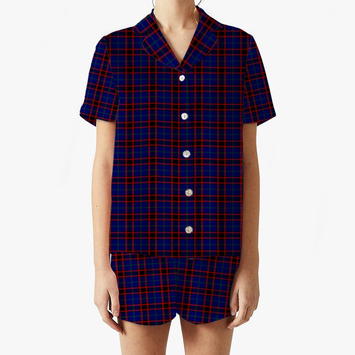 ScotsTee Shop Scottish Wedderburn Women's Short Sleeve Short Set Tartan Pyjama Set