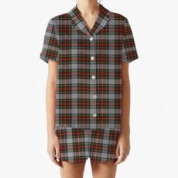 ScotsTee Shop Scottish Stewart Dress Women's Short Sleeve Short Set Tartan Pyjama Set