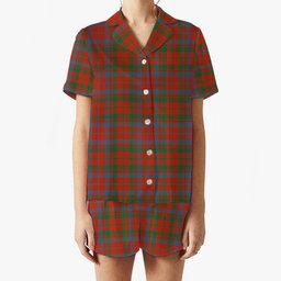 ScotsTee Shop Scottish Lumsden of Kintore Ancient Women's Short Sleeve Short Set Tartan Pyjama Set