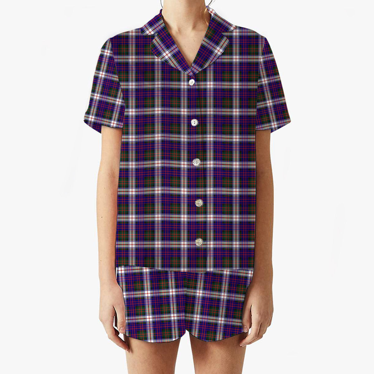 ScotsTee Shop Scottish MacDonald Dress Modern SC Women's Short Sleeve Short Set Tartan Pyjama Set