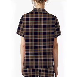 ScotsTee Shop Scottish Stewart Navy Women's Short Sleeve Short Set Tartan Pyjama Set