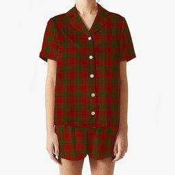 ScotsTee Shop Scottish Kyle Green Women's Short Sleeve Short Set Tartan Pyjama Set