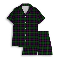 ScotsTee Shop Scottish Martin Hunting Women's Short Sleeve Short Set Tartan Pyjama Set