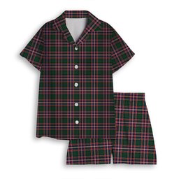 ScotsTee Shop Scottish MacFarlane Hunting Modern Women's Short Sleeve Short Set Tartan Pyjama Set