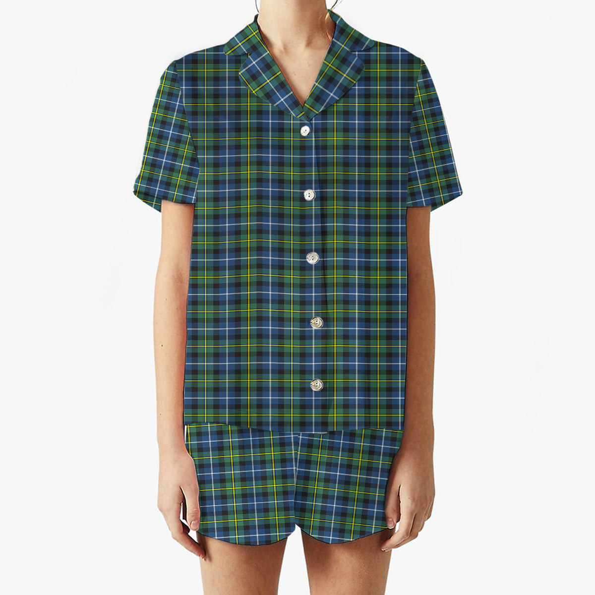 ScotsTee Shop Scottish McNeil of Barra Ancient Women's Short Sleeve Short Set Tartan Pyjama Set