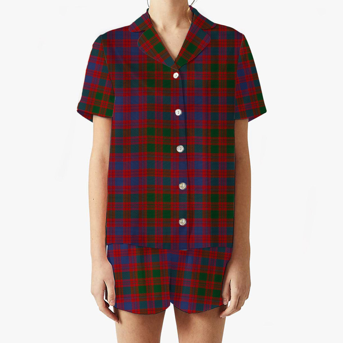ScotsTee Shop Scottish MacColl Ancient Women's Short Sleeve Short Set Tartan Pyjama Set