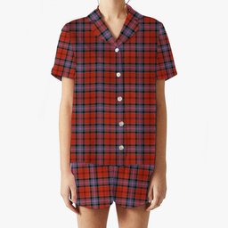 ScotsTee Shop Scottish Kelly of Sleat Red Ancient Women's Short Sleeve Short Set Tartan Pyjama Set