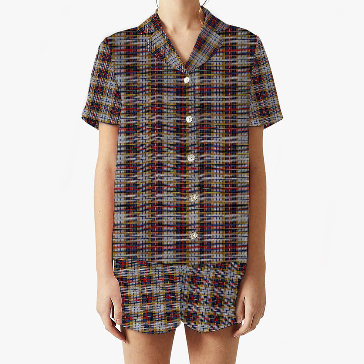 ScotsTee Shop Scottish McInnes Ancient Hunting Women's Short Sleeve Short Set Tartan Pyjama Set