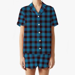 ScotsTee Shop Scottish Hume Ancient Women's Short Sleeve Short Set Tartan Pyjama Set