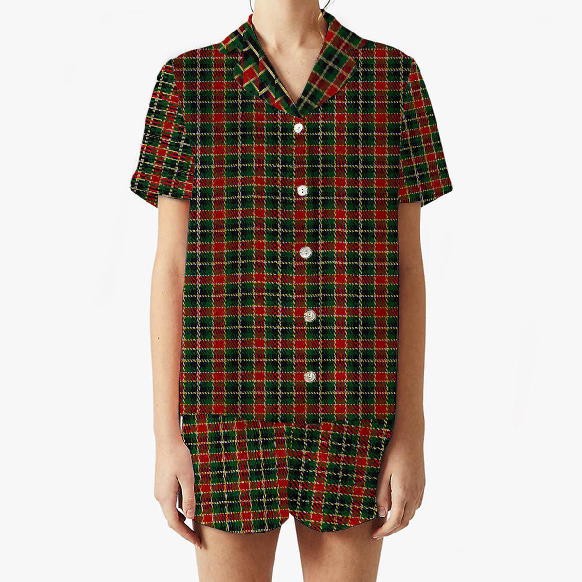 ScotsTee Shop Scottish McLachlan Hunting Modern Women's Short Sleeve Short Set Tartan Pyjama Set