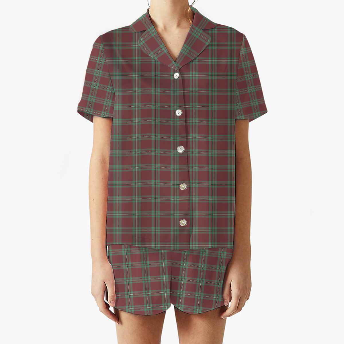 ScotsTee Shop Scottish McGregor Hunting Ancient Women's Short Sleeve Short Set Tartan Pyjama Set