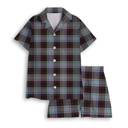 ScotsTee Shop Scottish McDonald Dress Ancient Women's Short Sleeve Short Set Tartan Pyjama Set