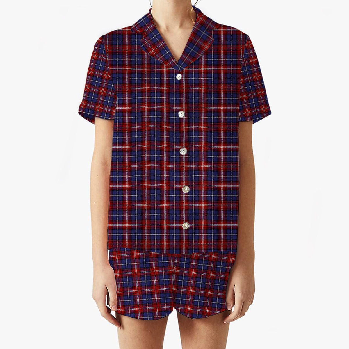ScotsTee Shop Scottish Harris 1997 Women's Short Sleeve Short Set Tartan Pyjama Set