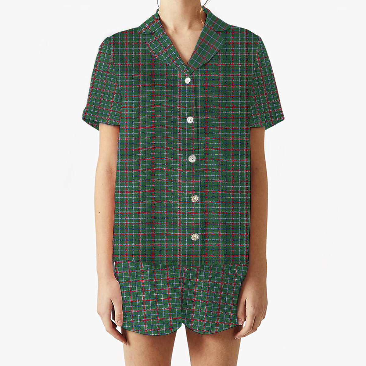 ScotsTee Shop Scottish Spens Fragment Modern Clan Women's Short Sleeve Short Set Tartan Pyjama Set