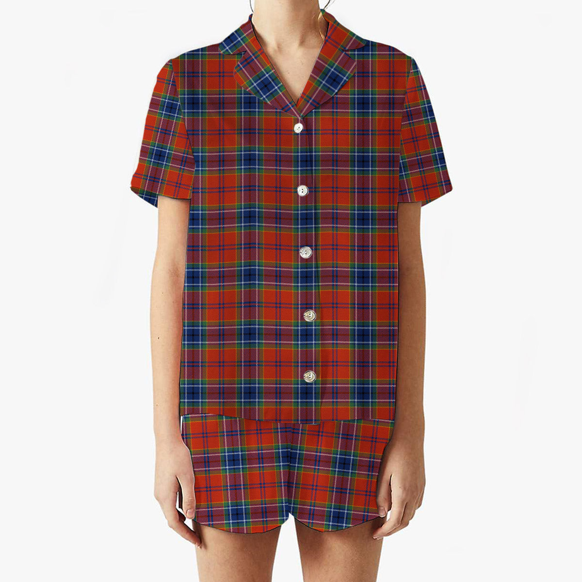 ScotsTee Shop Scottish MacCreary Modern Women's Short Sleeve Short Set Tartan Pyjama Set