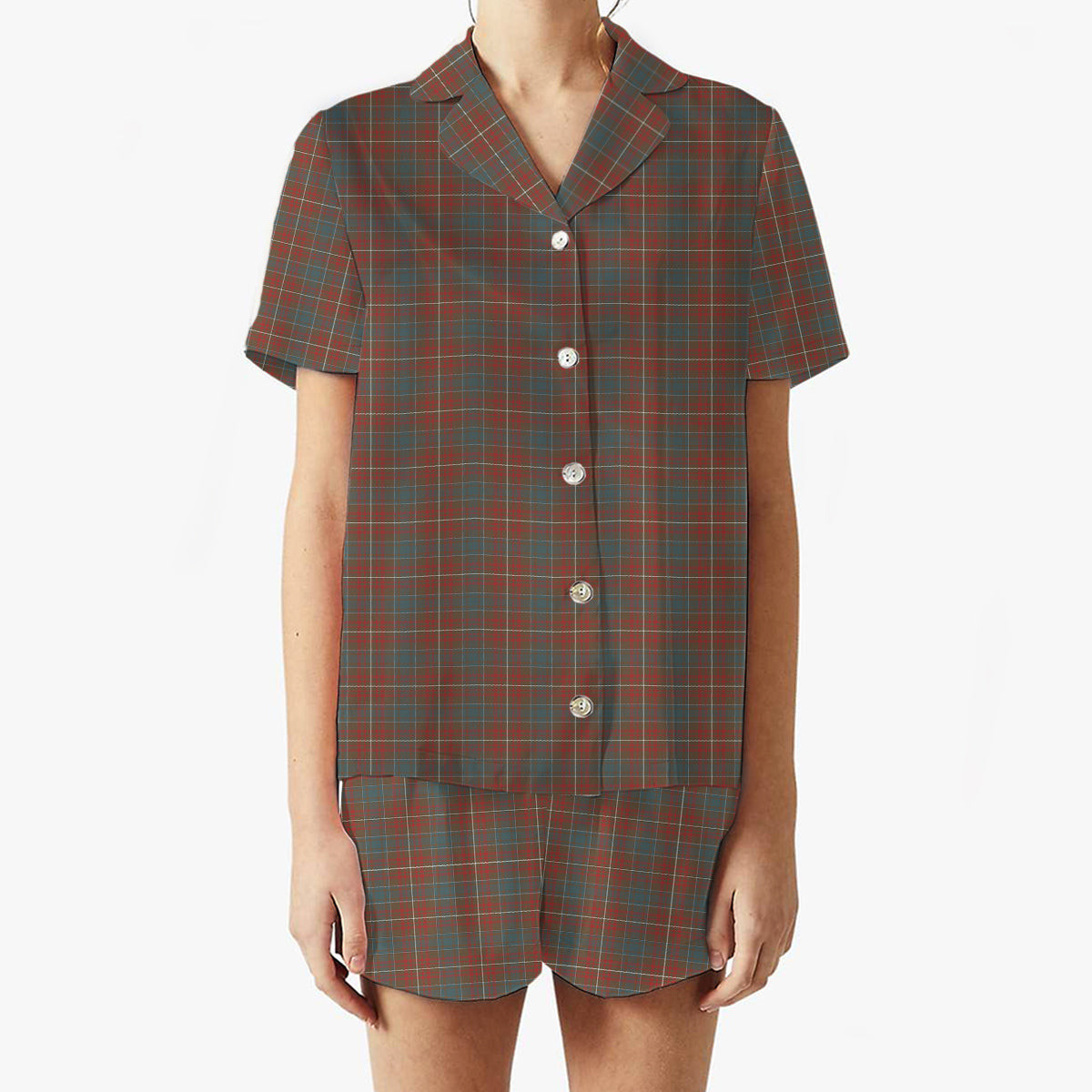 ScotsTee Shop Scottish McConnell Weathered Women's Short Sleeve Short Set Tartan Pyjama Set