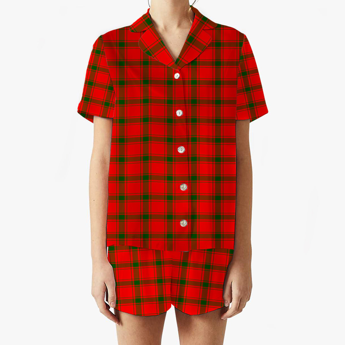ScotsTee Shop Scottish MacDonald of Sleat SC Women's Short Sleeve Short Set Tartan Pyjama Set