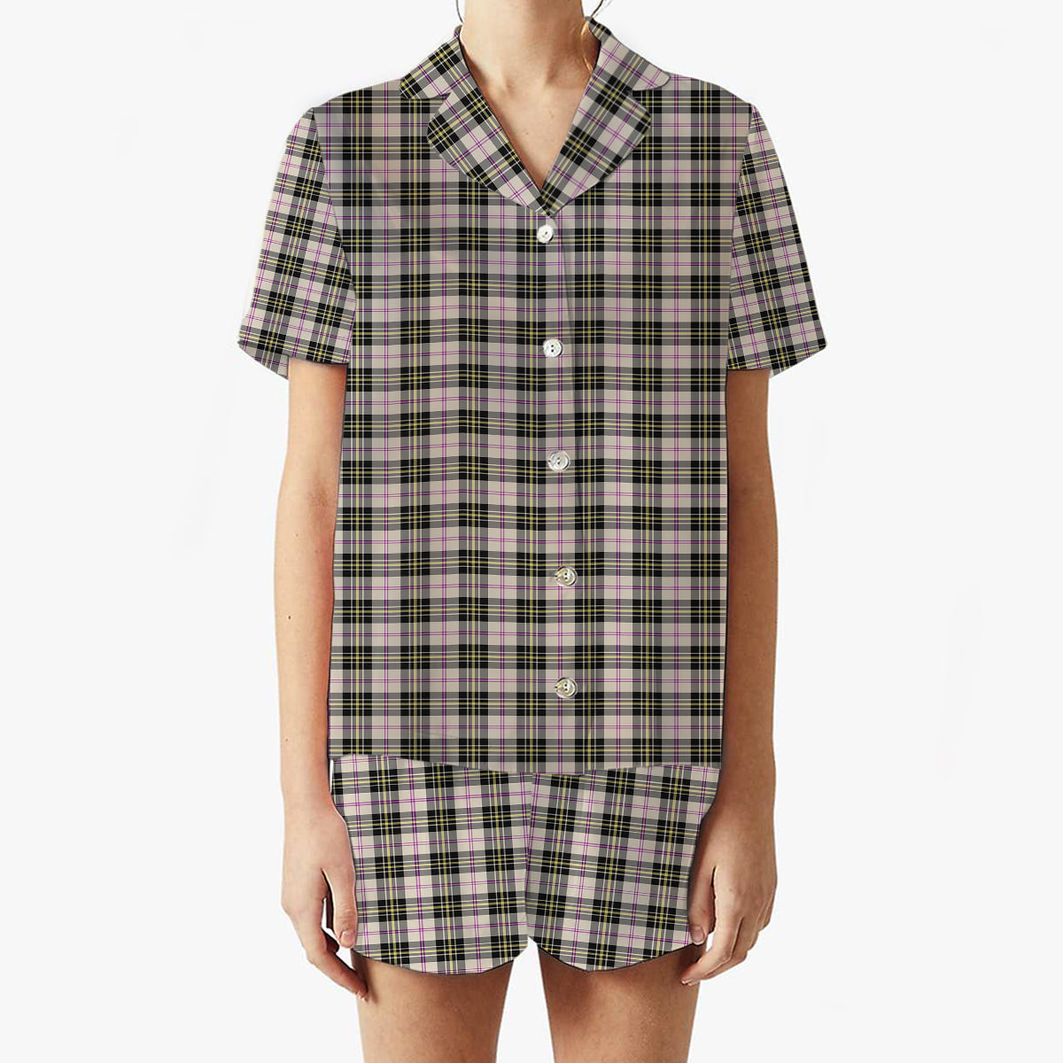ScotsTee Shop Scottish MacPherson Dress Ancient Women's Short Sleeve Short Set Tartan Pyjama Set