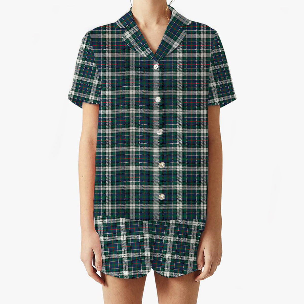 ScotsTee Shop Scottish McInnes Dress Modern Women's Short Sleeve Short Set Tartan Pyjama Set