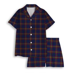 ScotsTee Shop Scottish MacLaine of Lochbuie Hunting Modern Women's Short Sleeve Short Set Tartan Pyjama Set