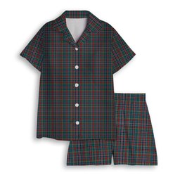 ScotsTee Shop Scottish Russell Old Modern Women's Short Sleeve Short Set Tartan Pyjama Set