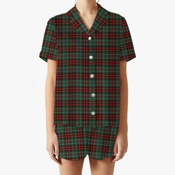 ScotsTee Shop Scottish MacDiarmid Modern Women's Short Sleeve Short Set Tartan Pyjama Set