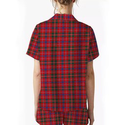 ScotsTee Shop Scottish MacDonald of Glenaladale Modern Women's Short Sleeve Short Set Tartan Pyjama Set