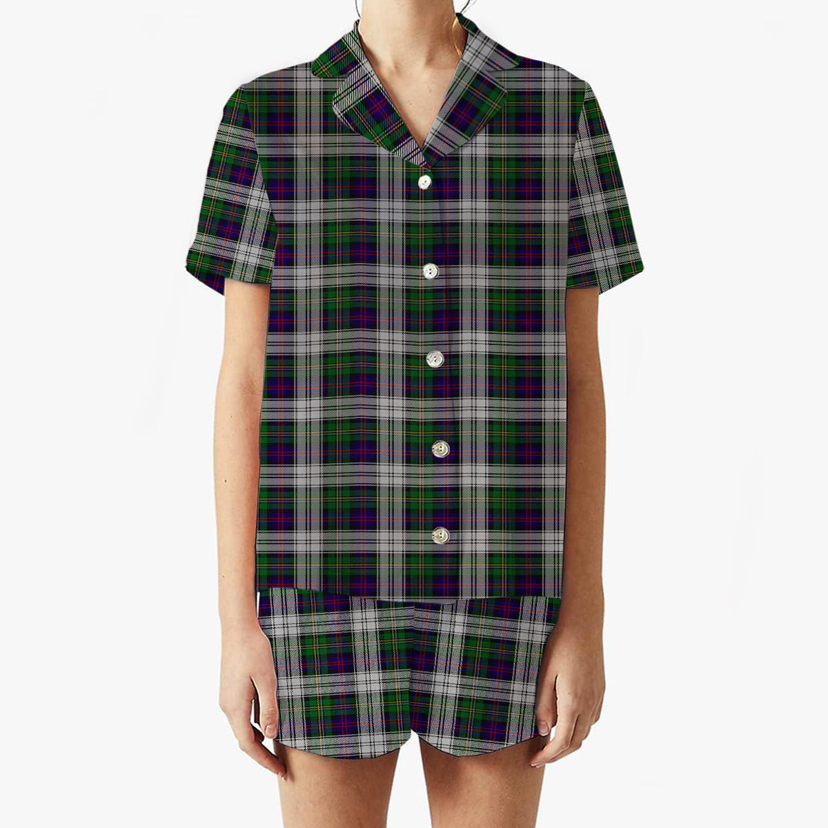 ScotsTee Shop Scottish McCallum Dress Women's Short Sleeve Short Set Tartan Pyjama Set
