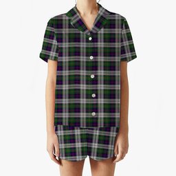 ScotsTee Shop Scottish McCallum Dress Women's Short Sleeve Short Set Tartan Pyjama Set