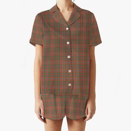 ScotsTee Shop Scottish McKinnon Ancient Women's Short Sleeve Short Set Tartan Pyjama Set