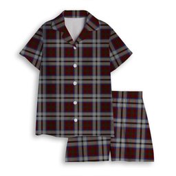 ScotsTee Shop Scottish McCulloch Dress Women's Short Sleeve Short Set Tartan Pyjama Set