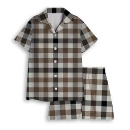 ScotsTee Shop Scottish Hogg Ancient Women's Short Sleeve Short Set Tartan Pyjama Set