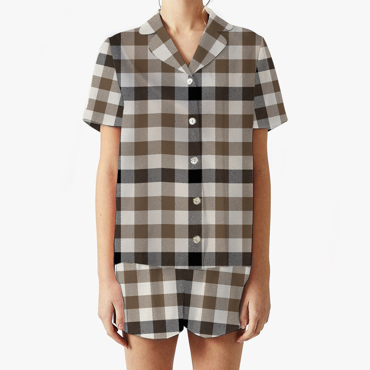 ScotsTee Shop Scottish Hogg Ancient Women's Short Sleeve Short Set Tartan Pyjama Set
