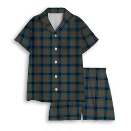 ScotsTee Shop Scottish McThomas Hunting Ancient Women's Short Sleeve Short Set Tartan Pyjama Set