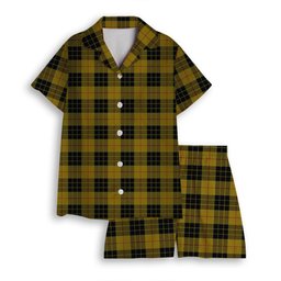 ScotsTee Shop Scottish MacLeod of Lewis Ancient Women's Short Sleeve Short Set Tartan Pyjama Set