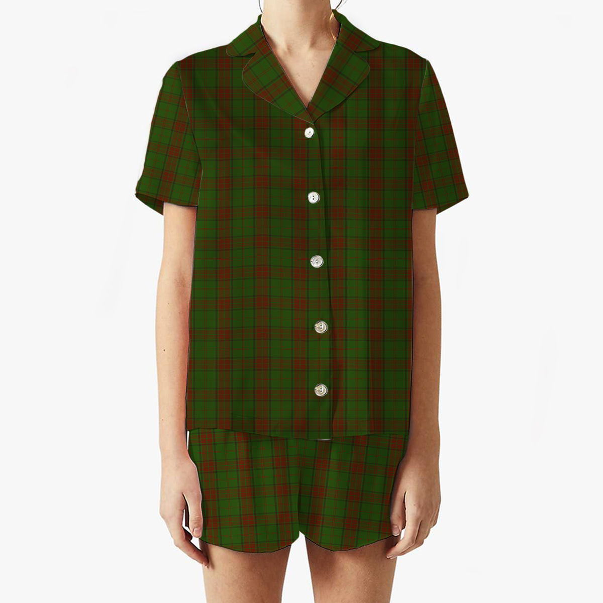 ScotsTee Shop Scottish Maxwell Hunting SC Women's Short Sleeve Short Set Tartan Pyjama Set