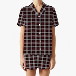 ScotsTee Shop Scottish Merrilees Women's Short Sleeve Short Set Tartan Pyjama Set