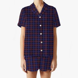 ScotsTee Shop Scottish Pride of Scotland Women's Short Sleeve Short Set Tartan Pyjama Set