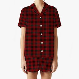 ScotsTee Shop Scottish McSwan Women's Short Sleeve Short Set Tartan Pyjama Set