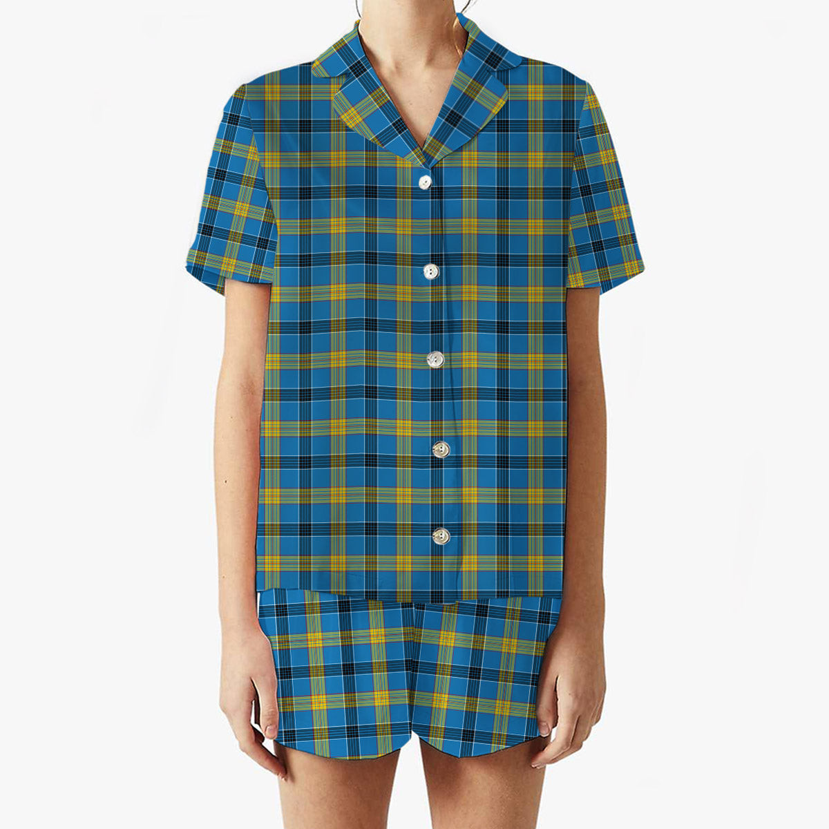ScotsTee Shop Scottish Laing SC Women's Short Sleeve Short Set Tartan Pyjama Set