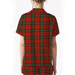 ScotsTee Shop Scottish Lindsay Black lines Ancient Women's Short Sleeve Short Set Tartan Pyjama Set