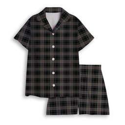 ScotsTee Shop Scottish Moffat Modern Women's Short Sleeve Short Set Tartan Pyjama Set