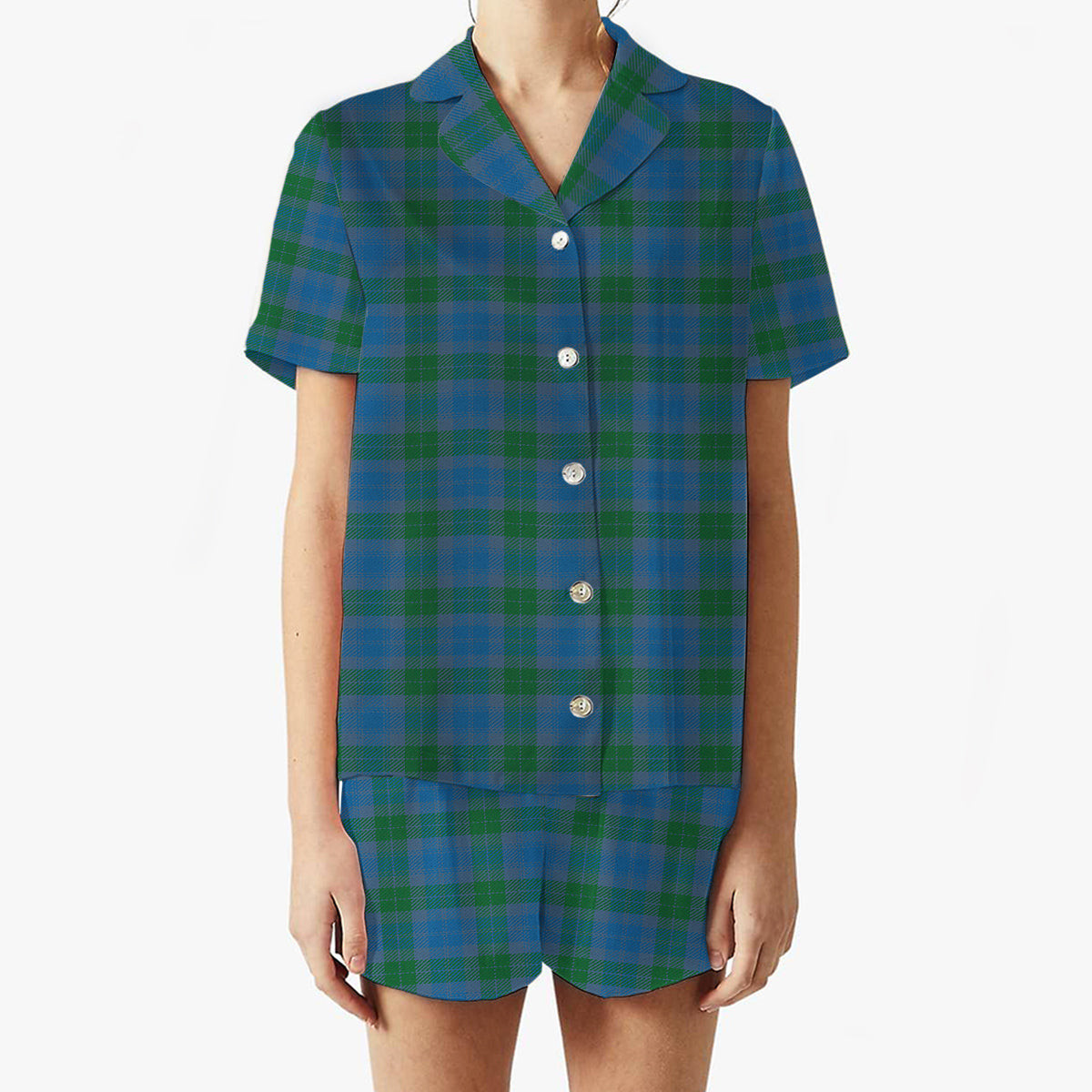 ScotsTee Shop Scottish Sutherland Hunting Ancient Women's Short Sleeve Short Set Tartan Pyjama Set