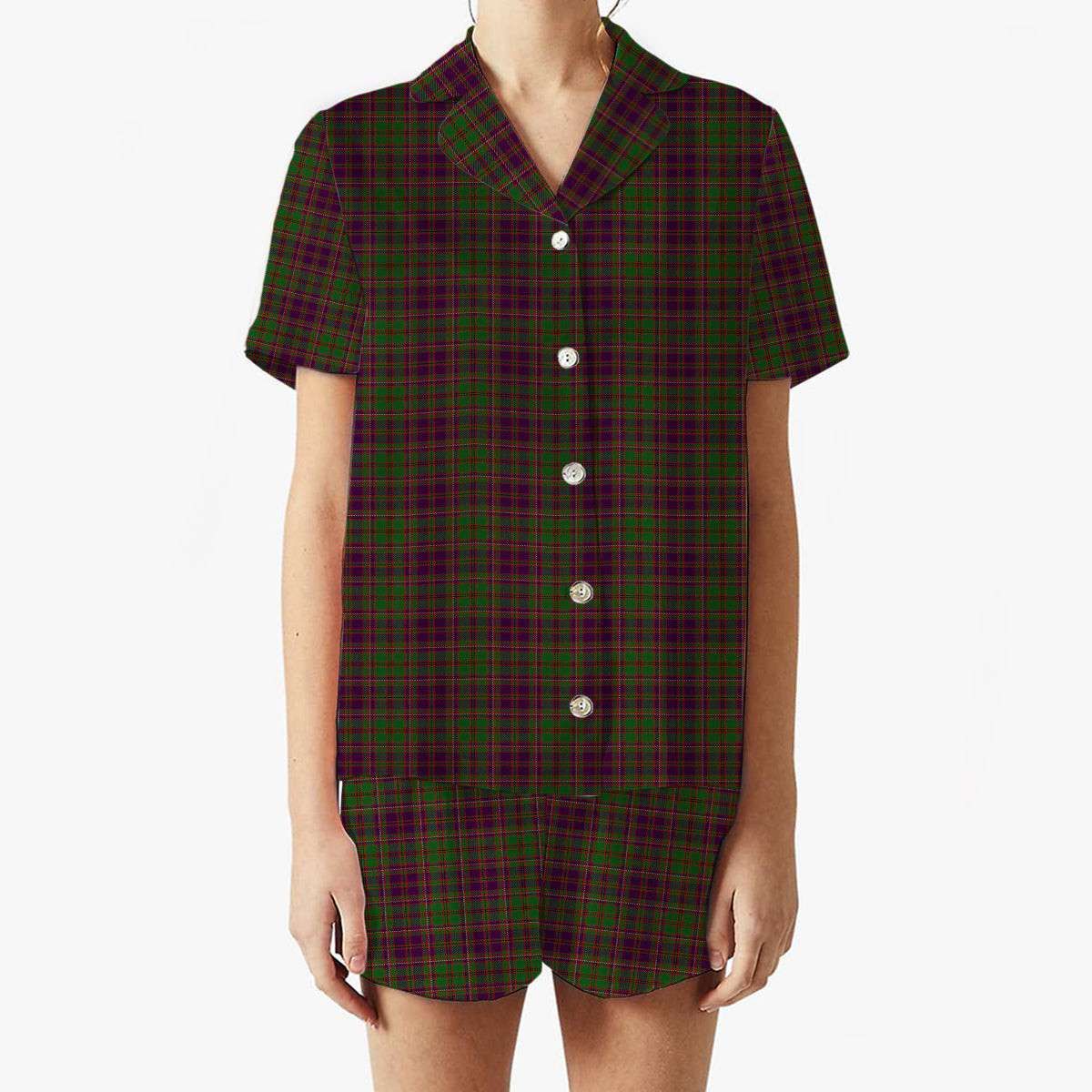 ScotsTee Shop Scottish MacIntyre and Glenorchy Women's Short Sleeve Short Set Tartan Pyjama Set