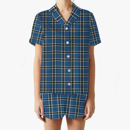 ScotsTee Shop Scottish McTavish Dress Modern Women's Short Sleeve Short Set Tartan Pyjama Set