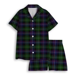 ScotsTee Shop Scottish Rankin Dalgleish 2 Women's Short Sleeve Short Set Tartan Pyjama Set
