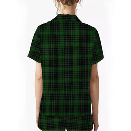 ScotsTee Shop Scottish MacAuley Hunting Women's Short Sleeve Short Set Tartan Pyjama Set