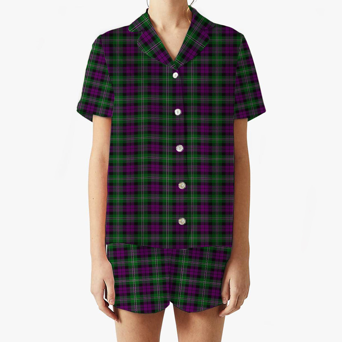 ScotsTee Shop Scottish Wilsons 175 Women's Short Sleeve Short Set Tartan Pyjama Set